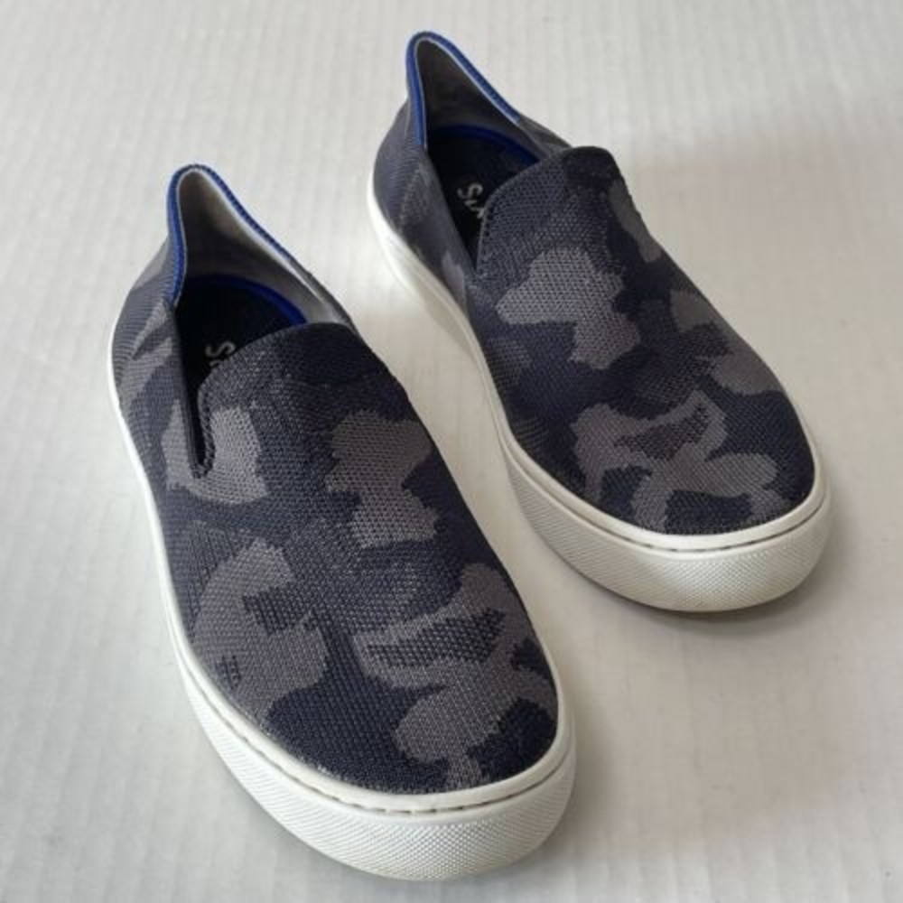 Rothy's Gray Camo Textile The Original Slip On Sneakers Casual Slip On Size 5.5